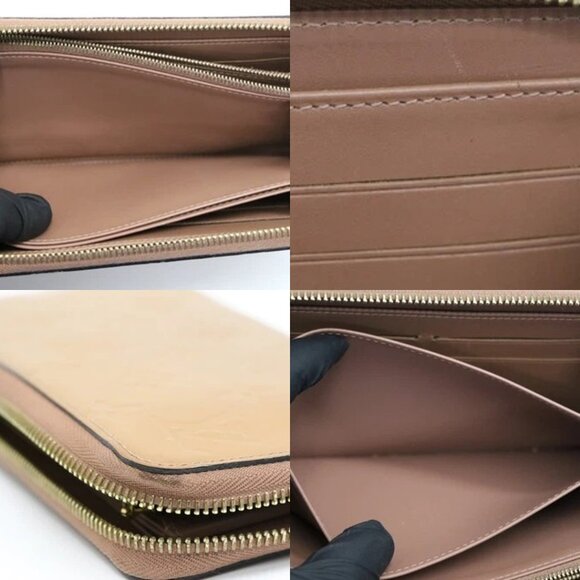 Louis Vuitton Monogram Vernis Patent Leather Zippy Around Long Wallet - Beige - Picture 16 of 16
